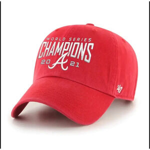 Atlanta Braves - World Series Champions Red Clean Up Hat - 47 Brand